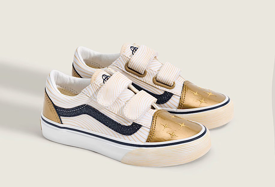 KPop Demon Hunters Golden Vans Little Kids Sneakers