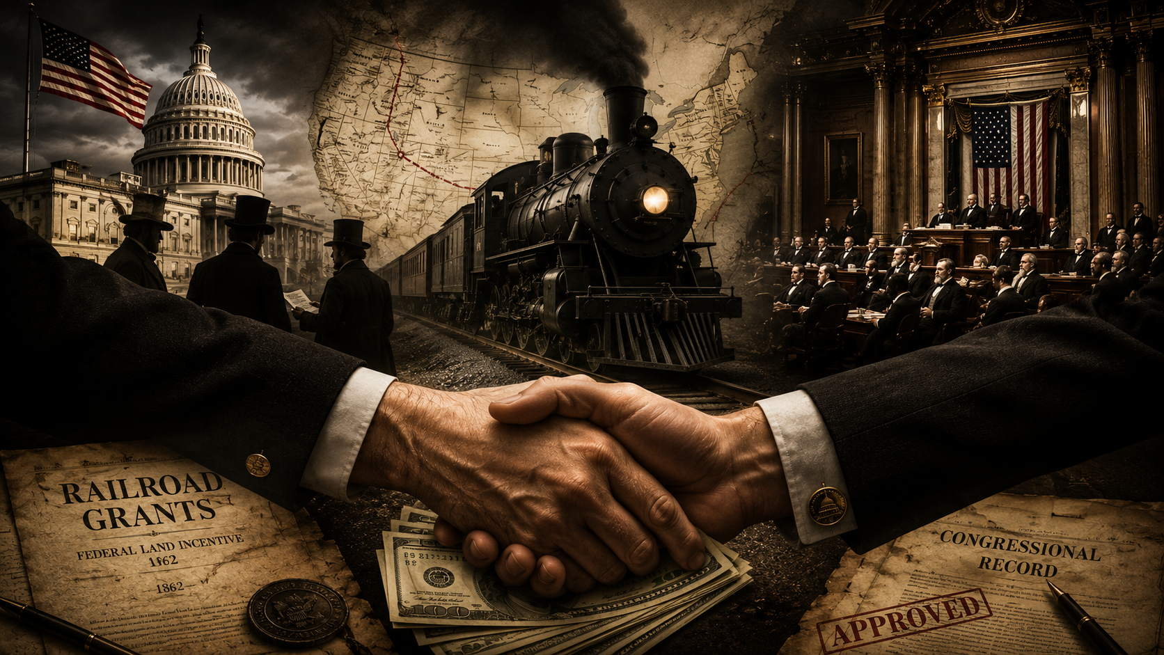 The secret railroad scandal that corrupted Congress