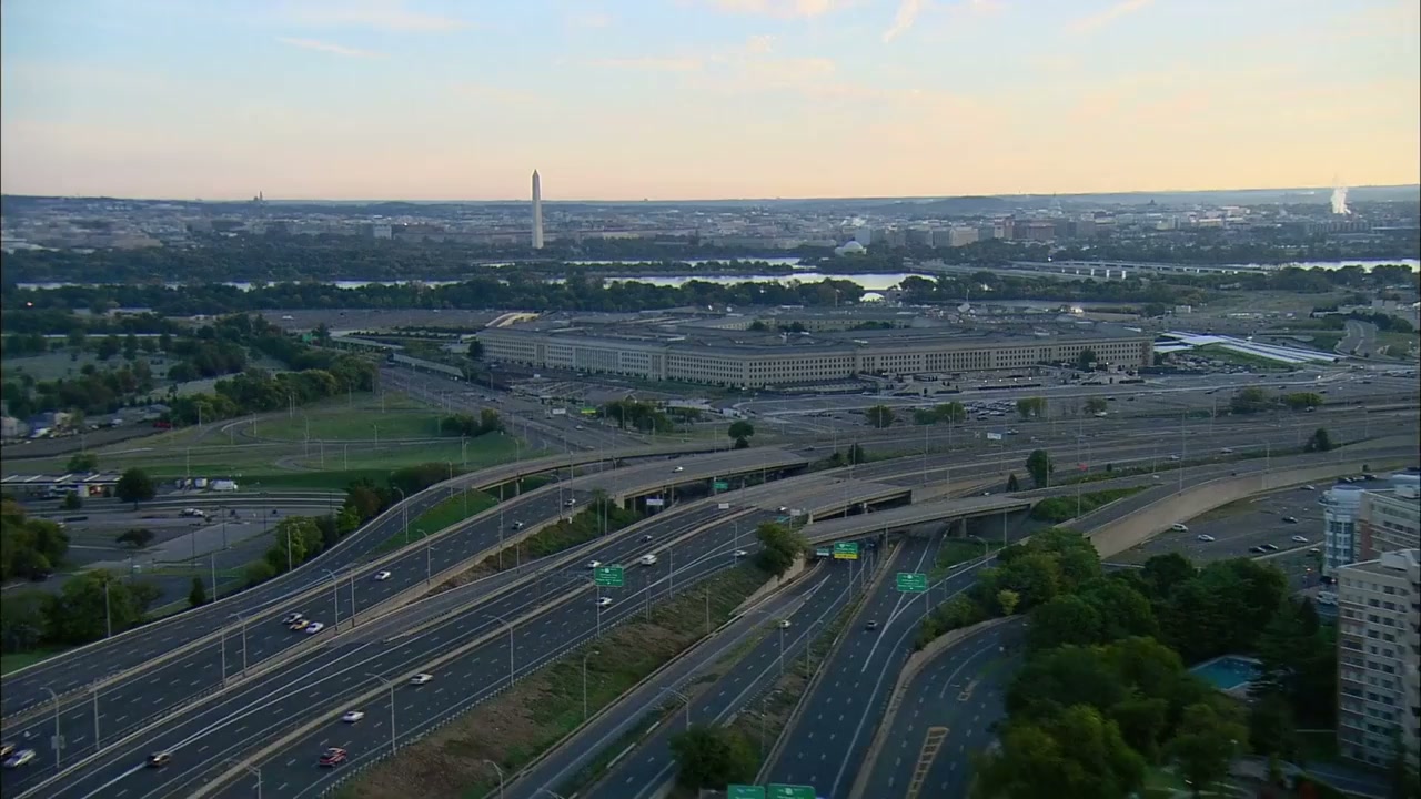 Drone views reveal the Pentagon's iconic design