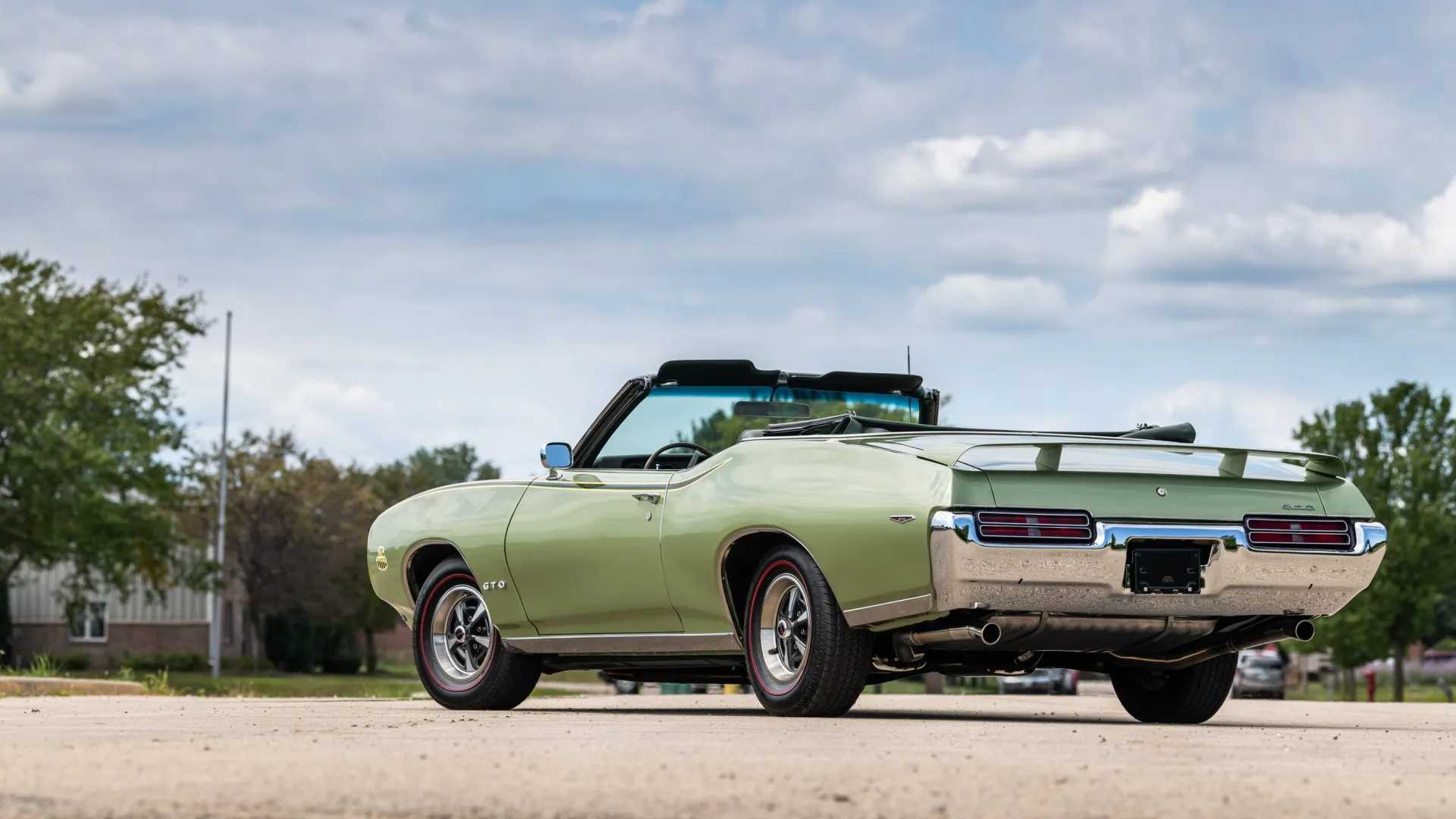 1969 Pontiac GTO Judge convertible rear left three quarter resized