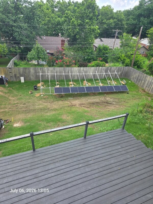 Homeowner shows off 24 backyard-mounted solar installation: 'You gonna power the whole neighborhood with that setup?'