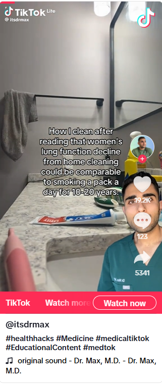 Doctor Warns About Hidden Risk of Home Cleaning—Like ‘10 to 20 Cigarettes’
