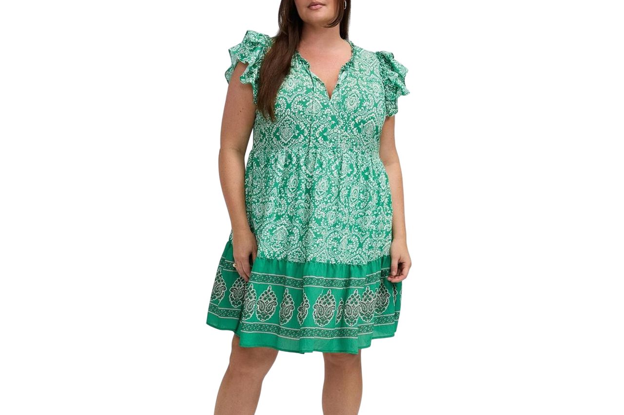 Torrid Belle Isle Flutter Sleeve Mini Dress