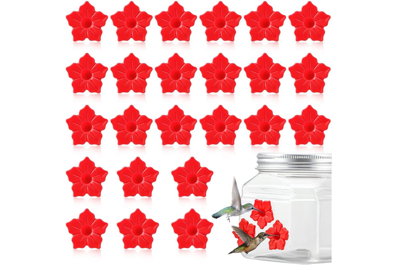 Baderke 24 Pcs Hummingbird Feeder Replacements Flowers