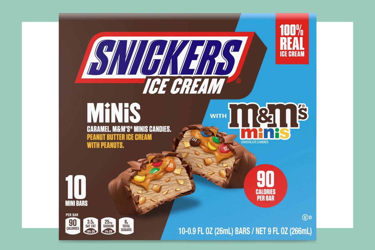 Box of Snickers Ice Cream Minis with MMs minis
