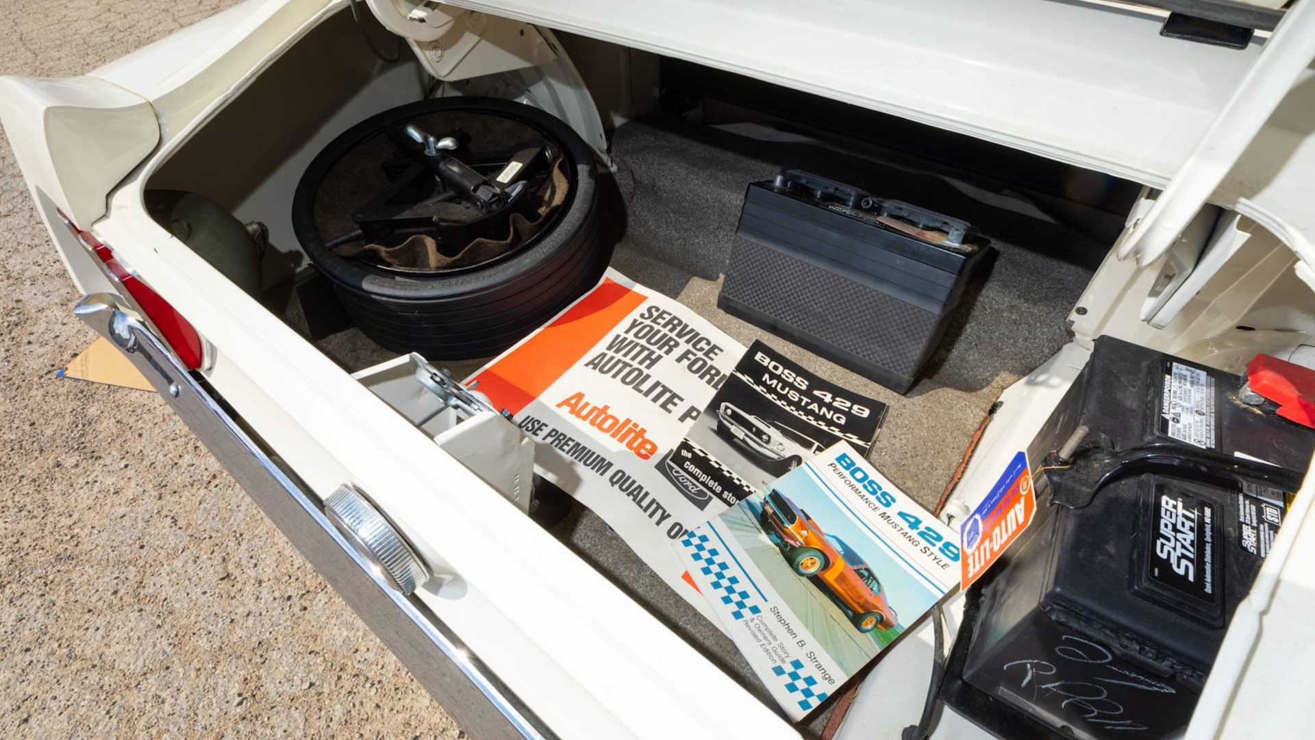 Trunk of 1969 Ford Mustang Boss 429 KK No. 1570