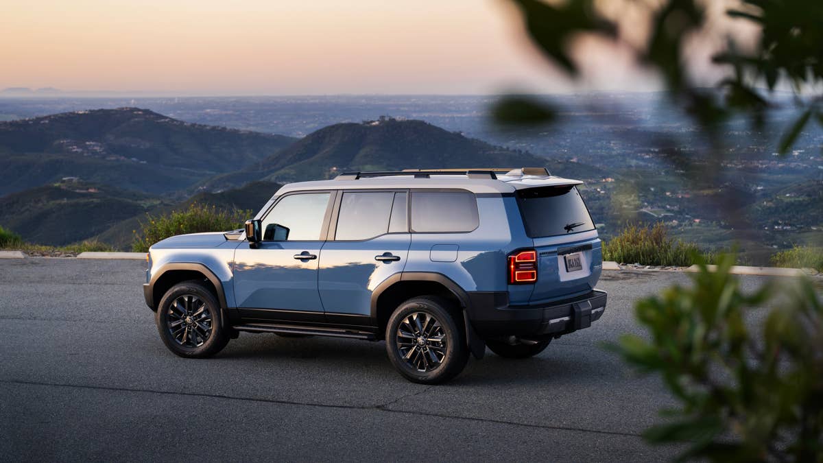 2027-toyota-land-cruiser-in-heritage-blue-rear-angled-view