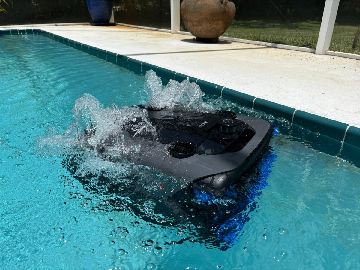 the Mova Rover X10_14 cleaning a pool during testing
