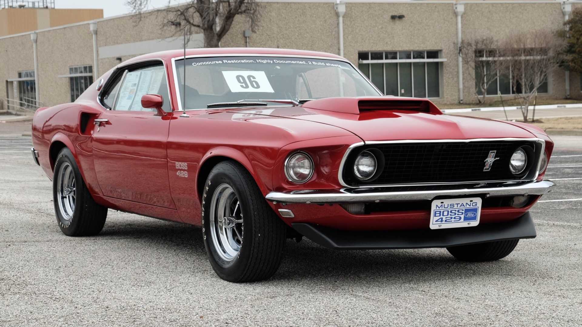 3/4 front view of 1969 Ford Mustang Boss 429 KK no 1798