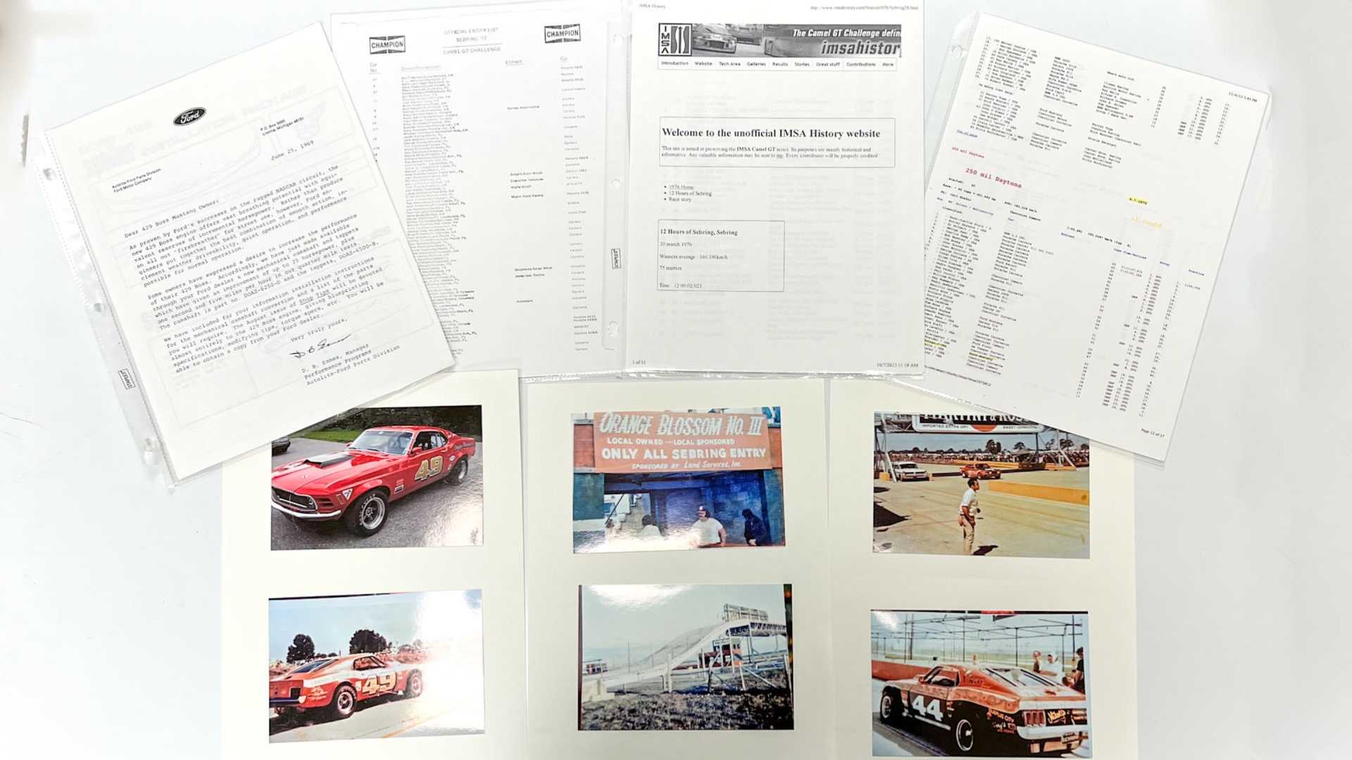 Documentation of 1970 Ford Mustang Boss 429 Competition Car