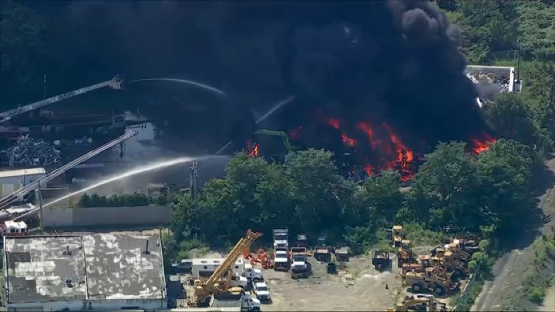 Firefighters battle massive fire in Southwest Philadelphia
