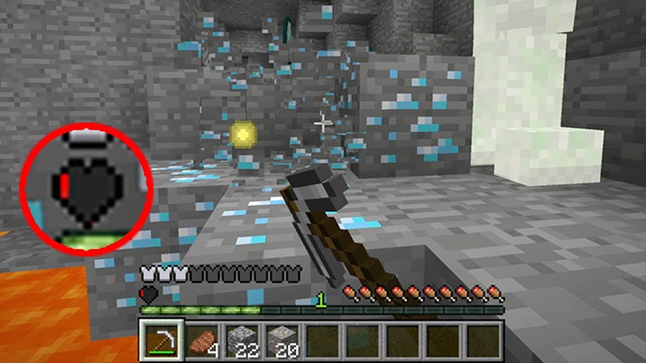 Minecraft hardcore but I only have 1% health