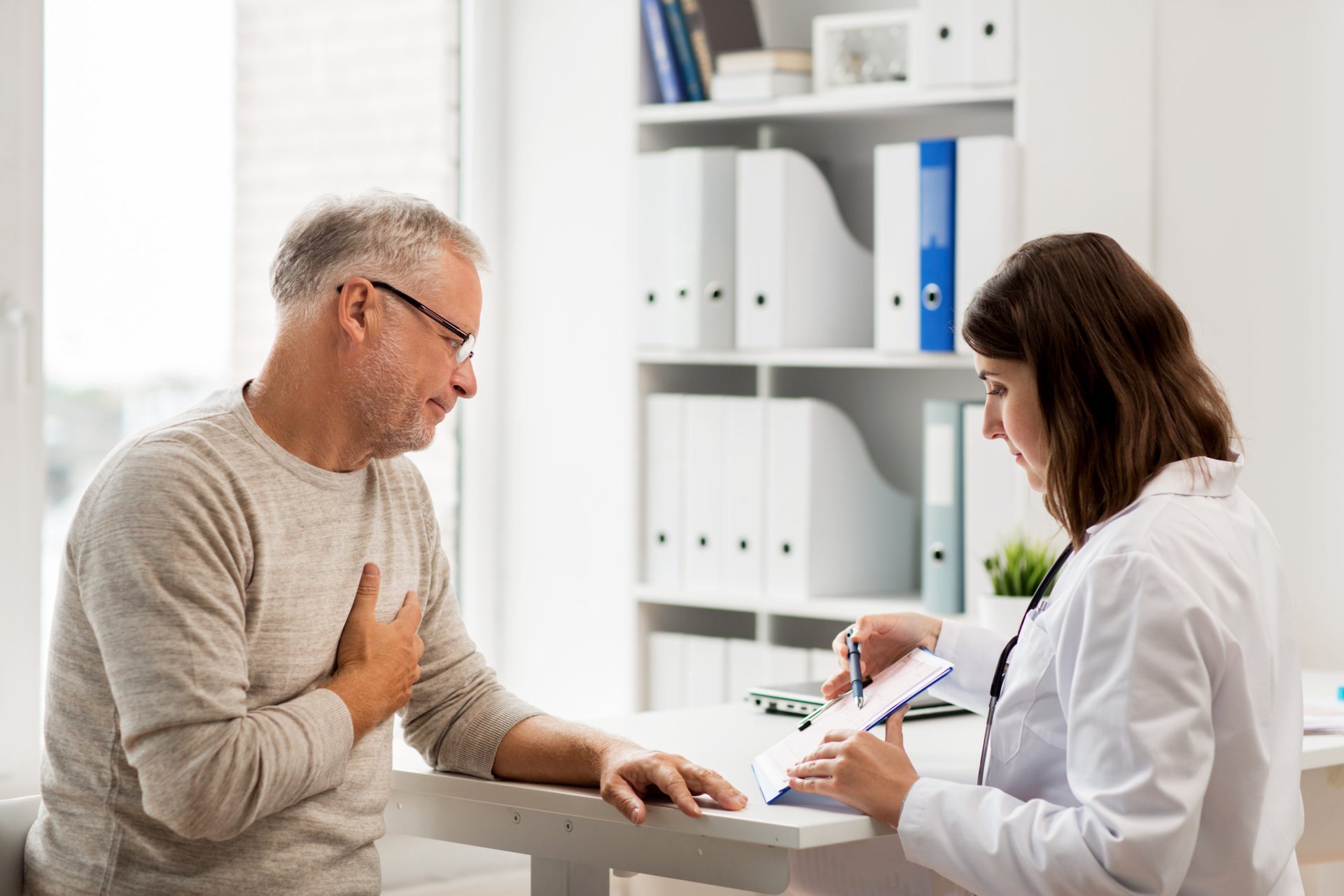 Man with his doctor