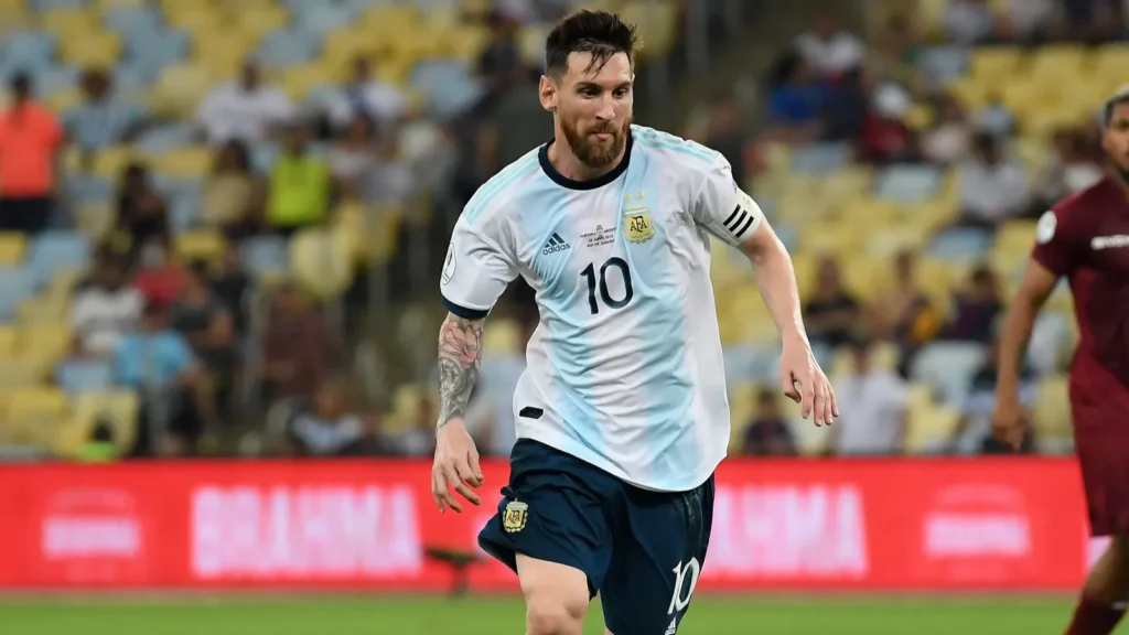 Messi in action.