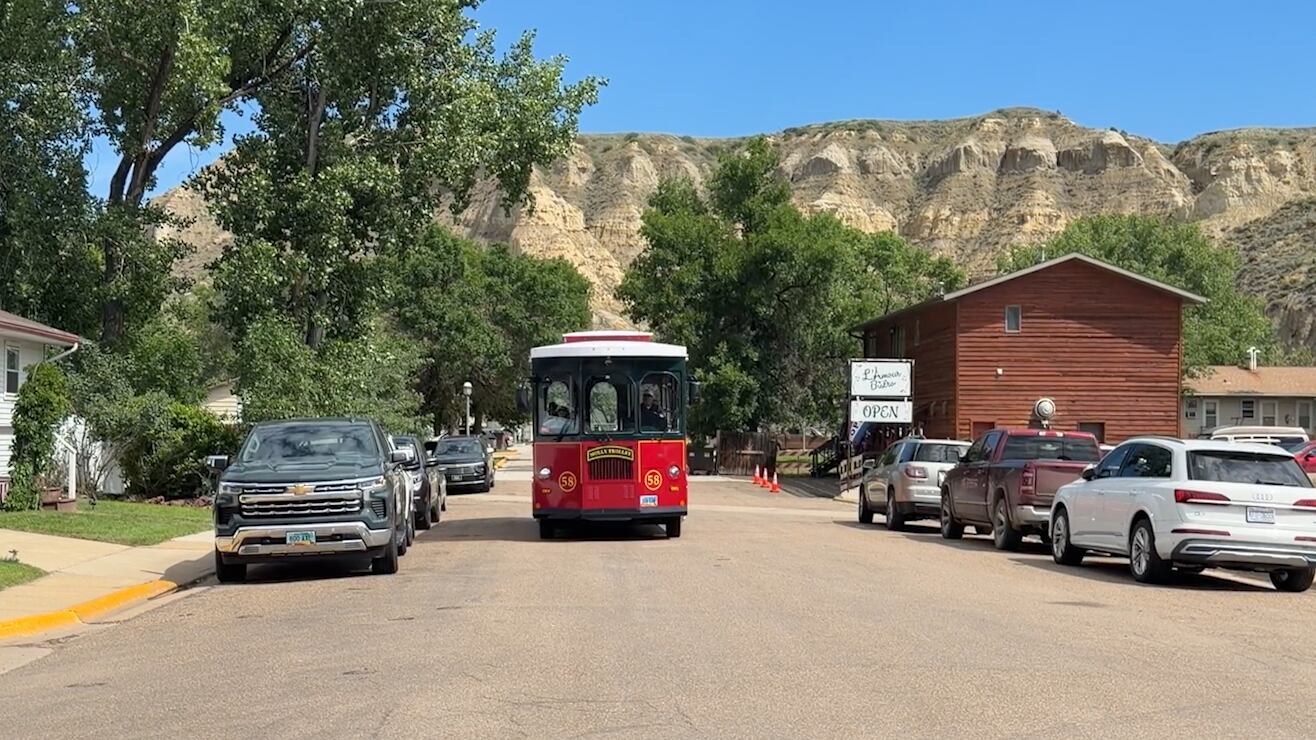 All aboard! Two free trolleys roll through Medora this summer