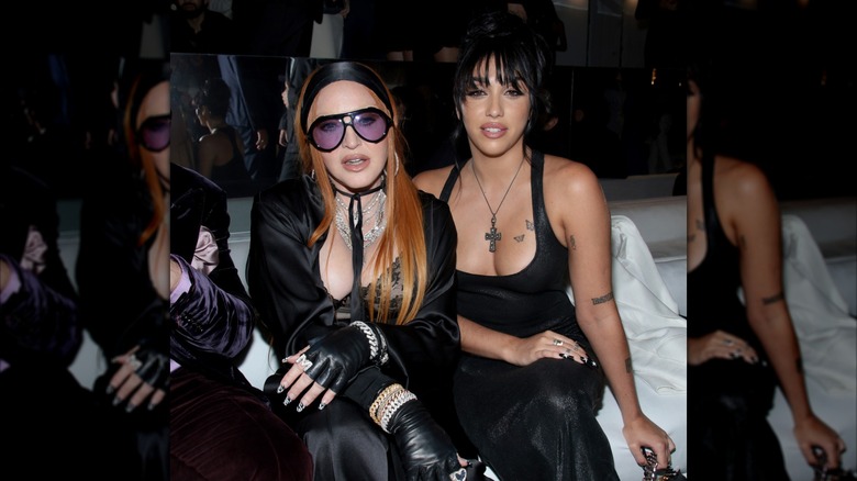 Madonna poses next to daughter Lordes Leon at Fashion Week