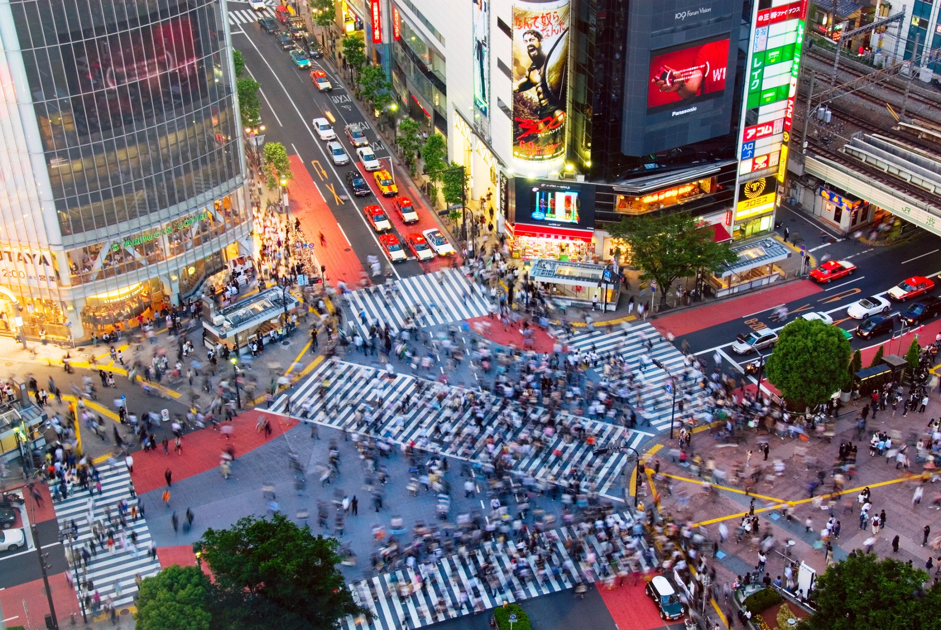 Shibuya Crossing is one of busiest pedestrian crossings in world.