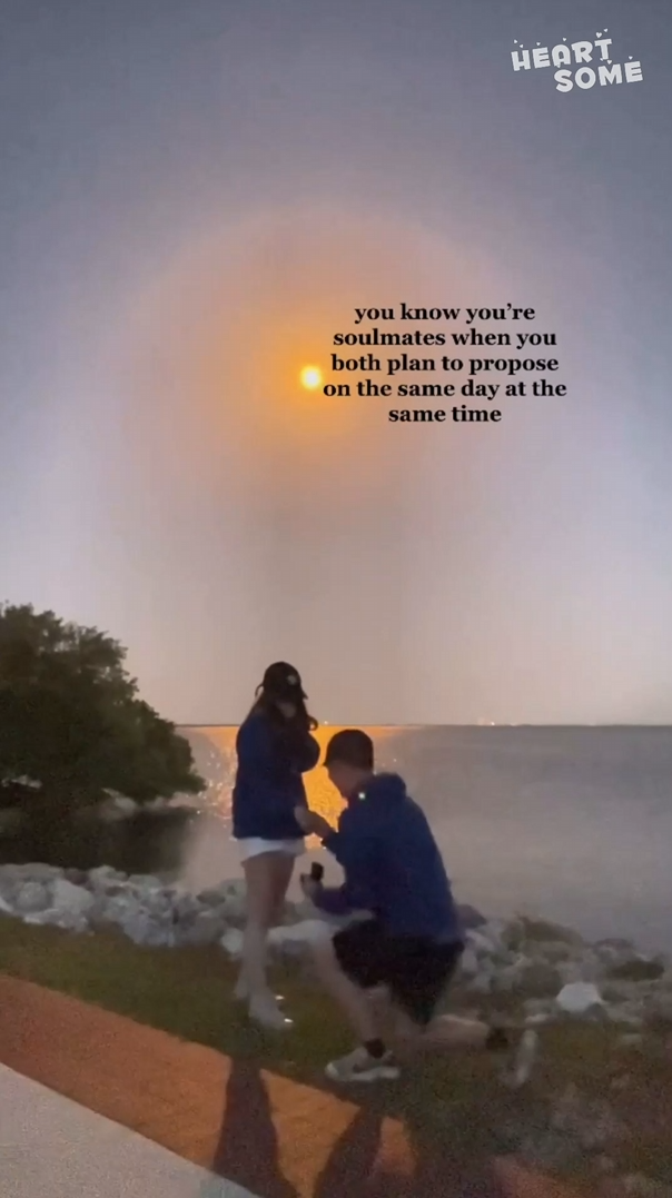 Couple secretly plans matching proposals at rocket launch