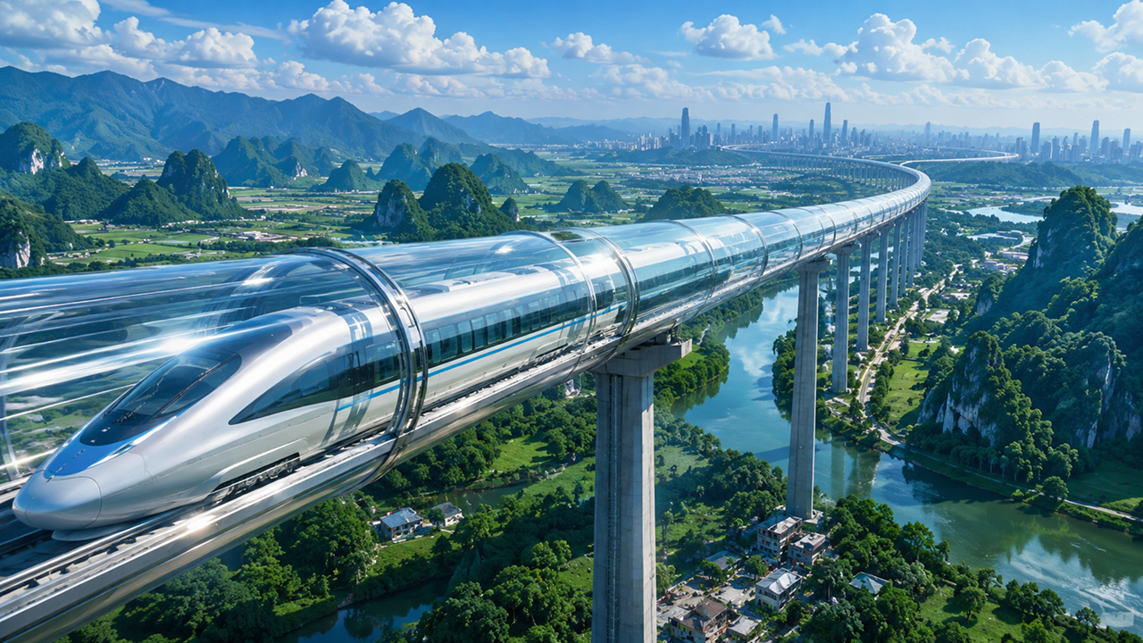 China's T-Flight, the near-supersonic maglev vacuum train that could ...