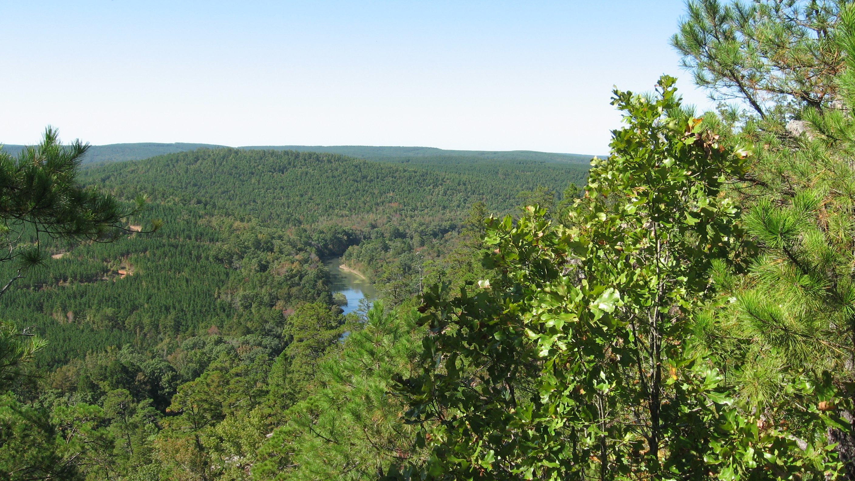 panoramic view of the Kiamichi Mountains in southeastern oklahoma