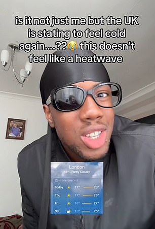 @jaydensalaam added: 'Does it not feel like the weather is feeling cold again? When I went outside yesterday, I was feeling chilly!'