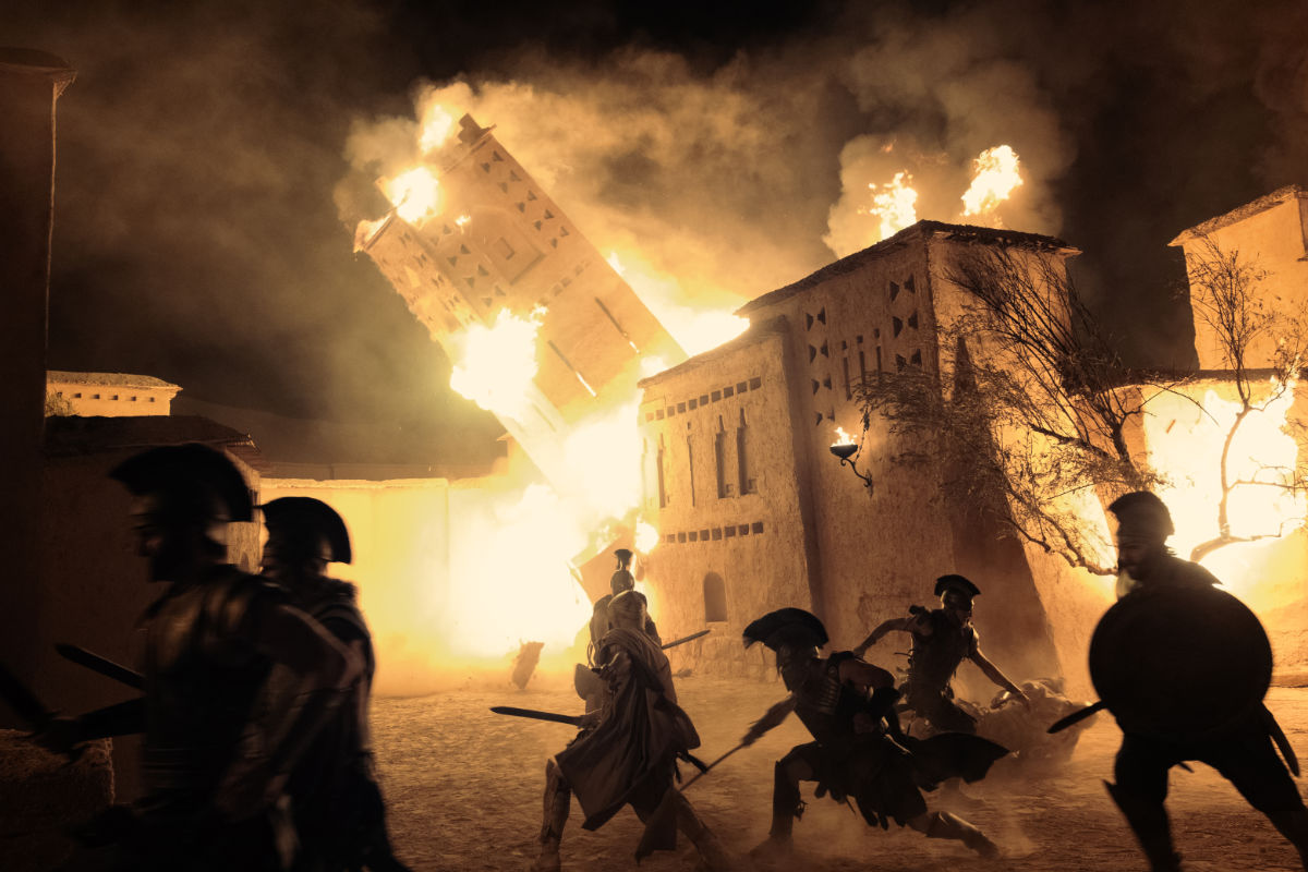 A fiery scene in Christopher Nolan's new movie