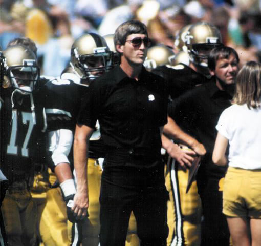 Bill Curry looks on from the sideline during his time at Georgia Tech as head coach. (Photo from Georgia Tech Athletics)