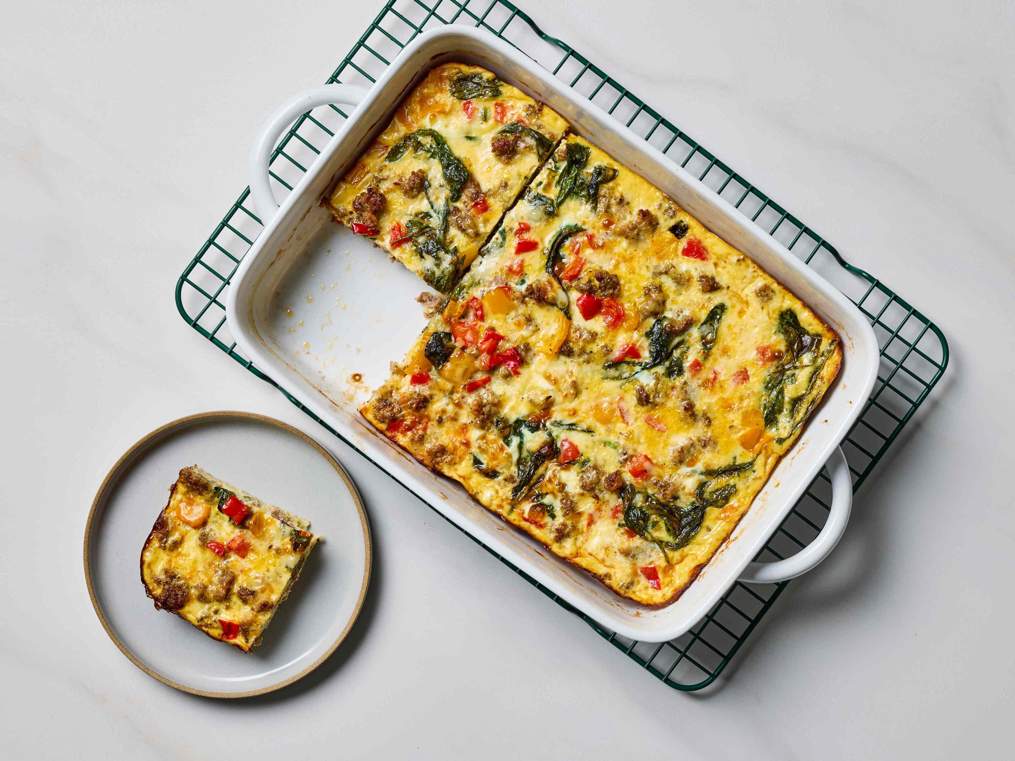 This breakfast casserole is so good, I make it every week