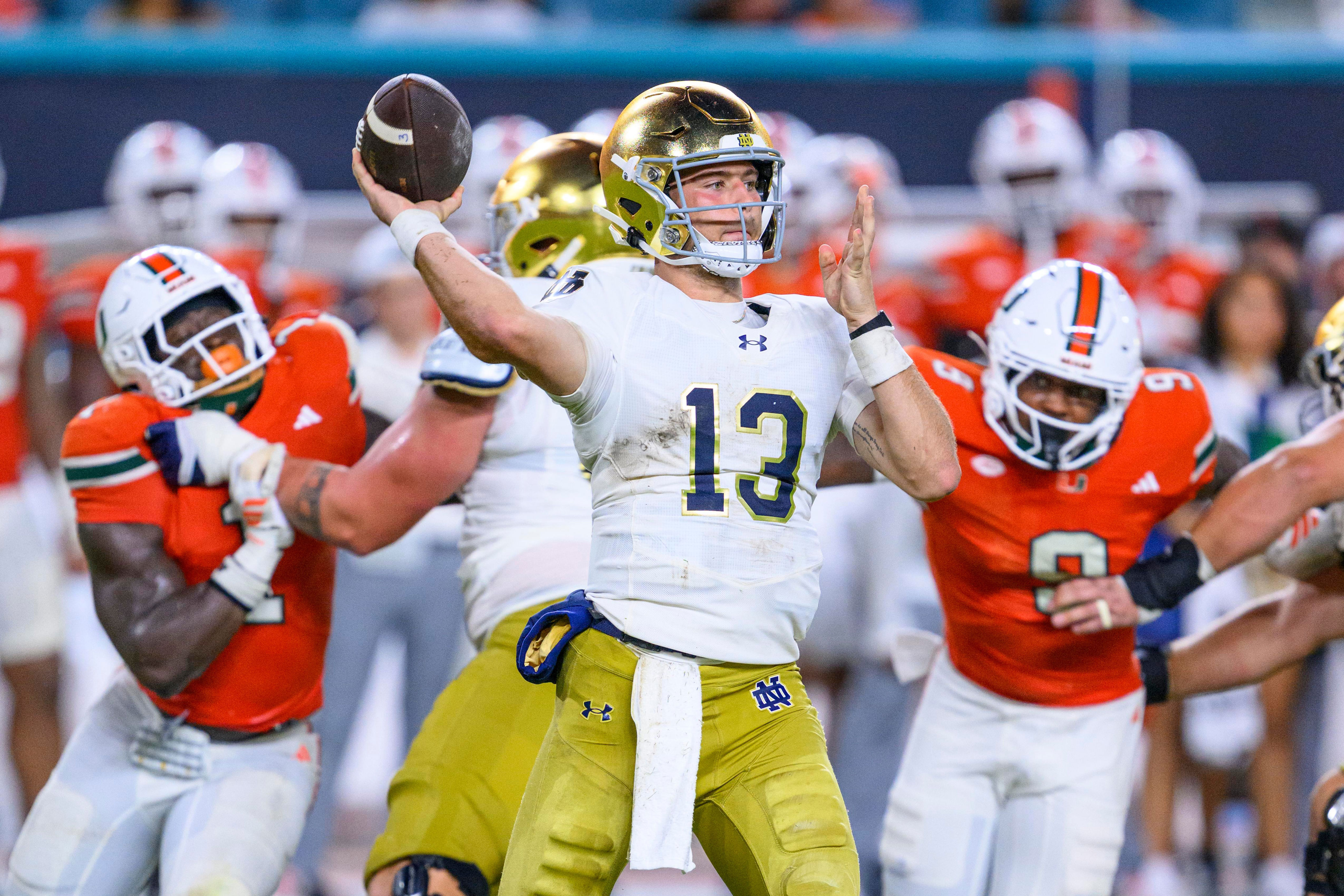 What happened the last time Notre Dame played Miami