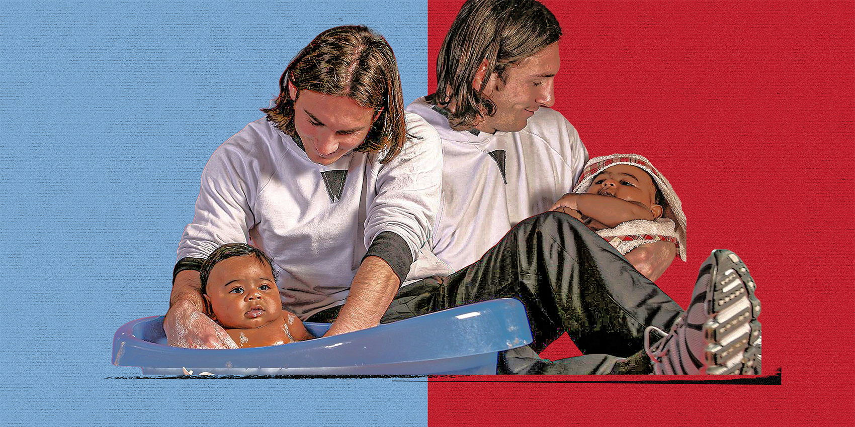 Lionel Messi, a 5-month-old Lamine Yamal and the bathtub photo shoot