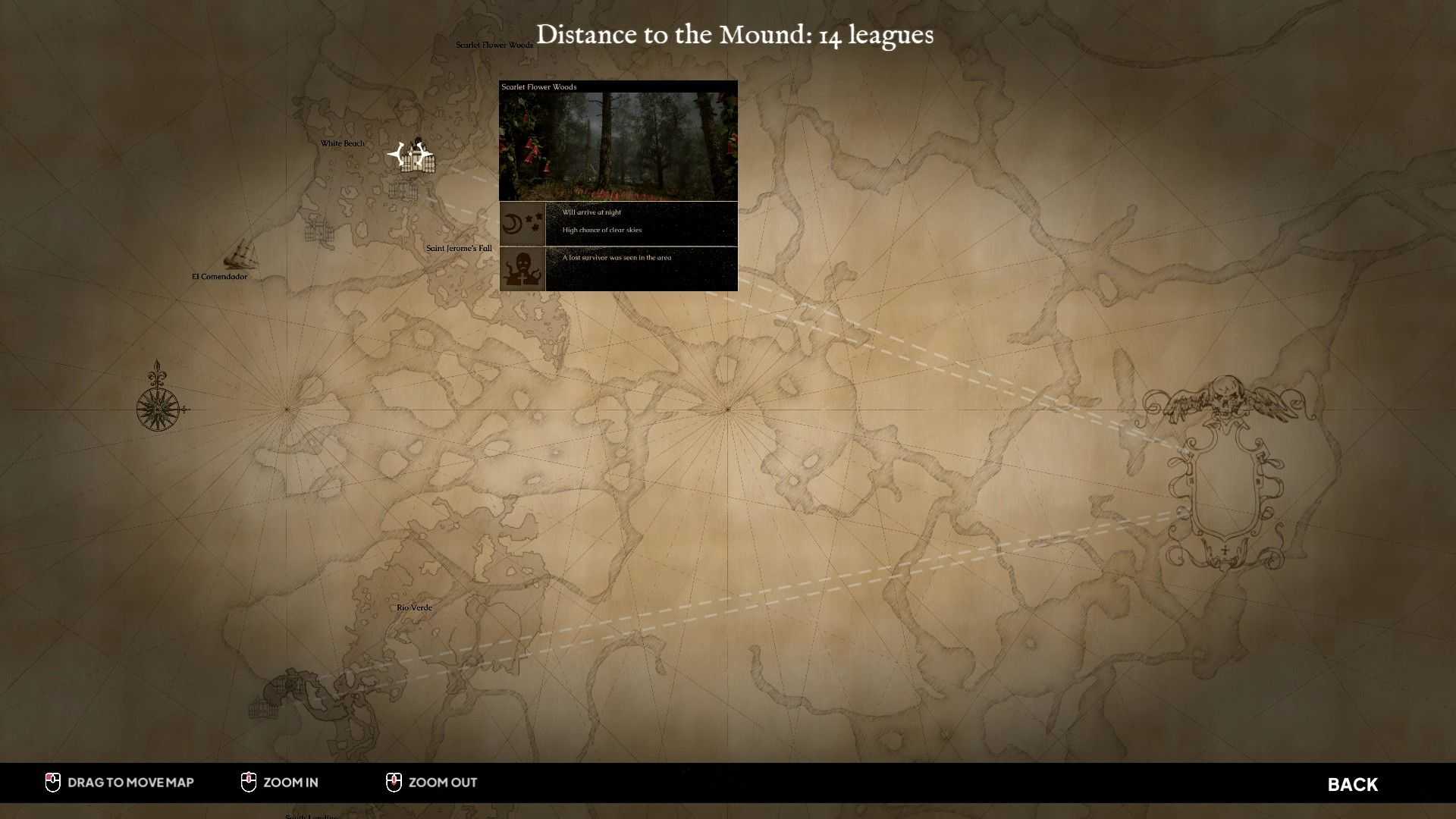 The Mound Scarlet Flower Woods Map