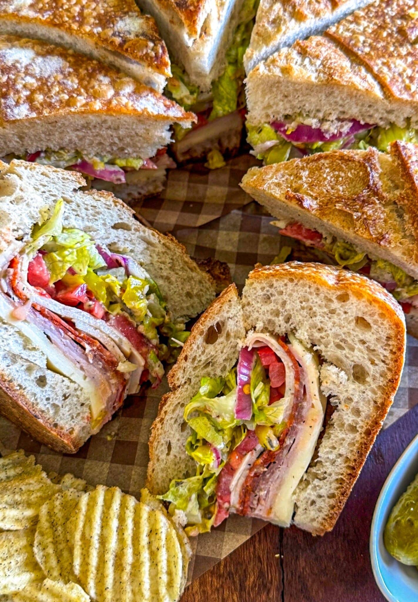 Stuffed Italian grinder sandwich
