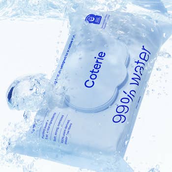 Package of Coterie wipes, labeled