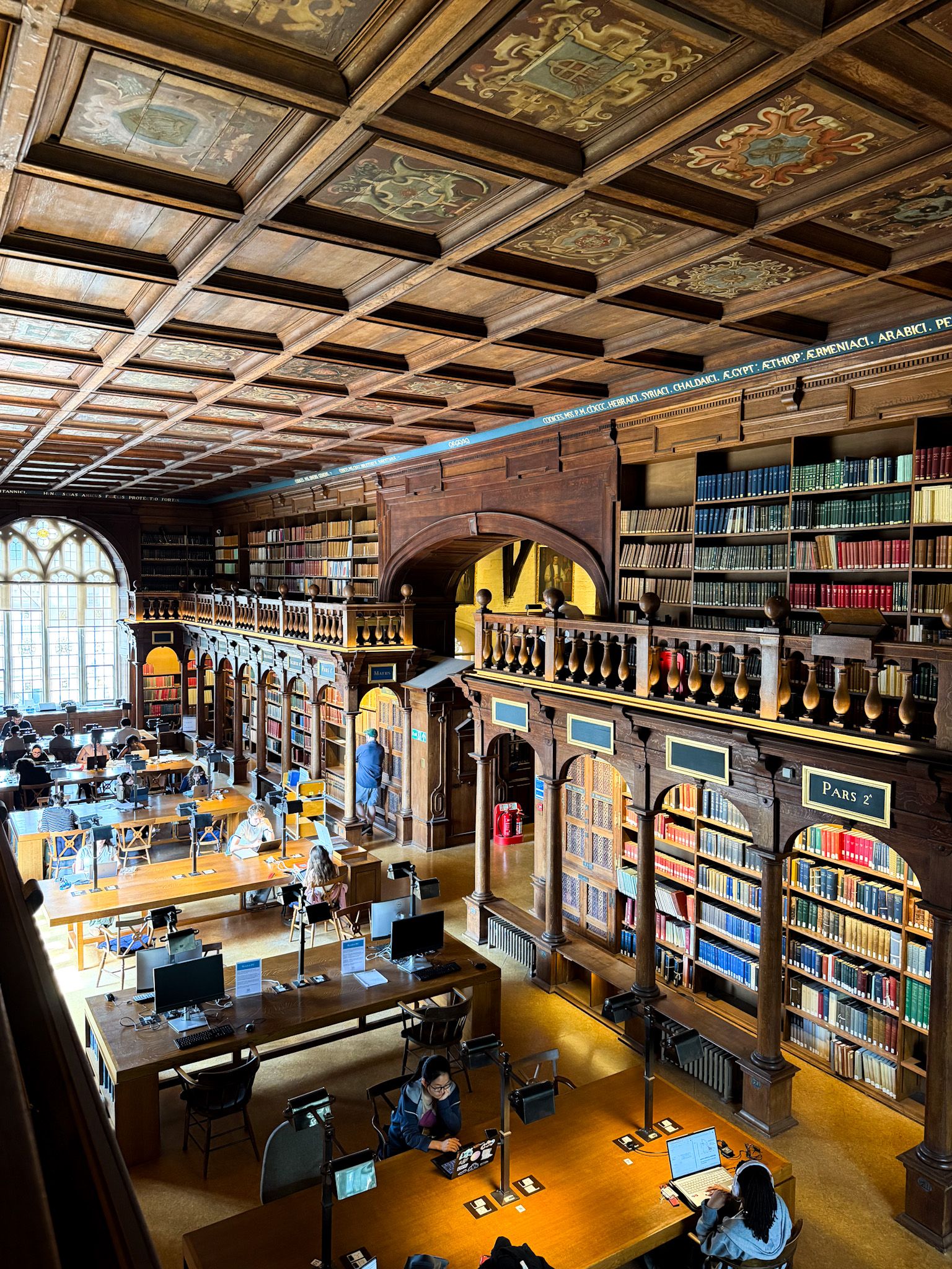 Students studying in the library