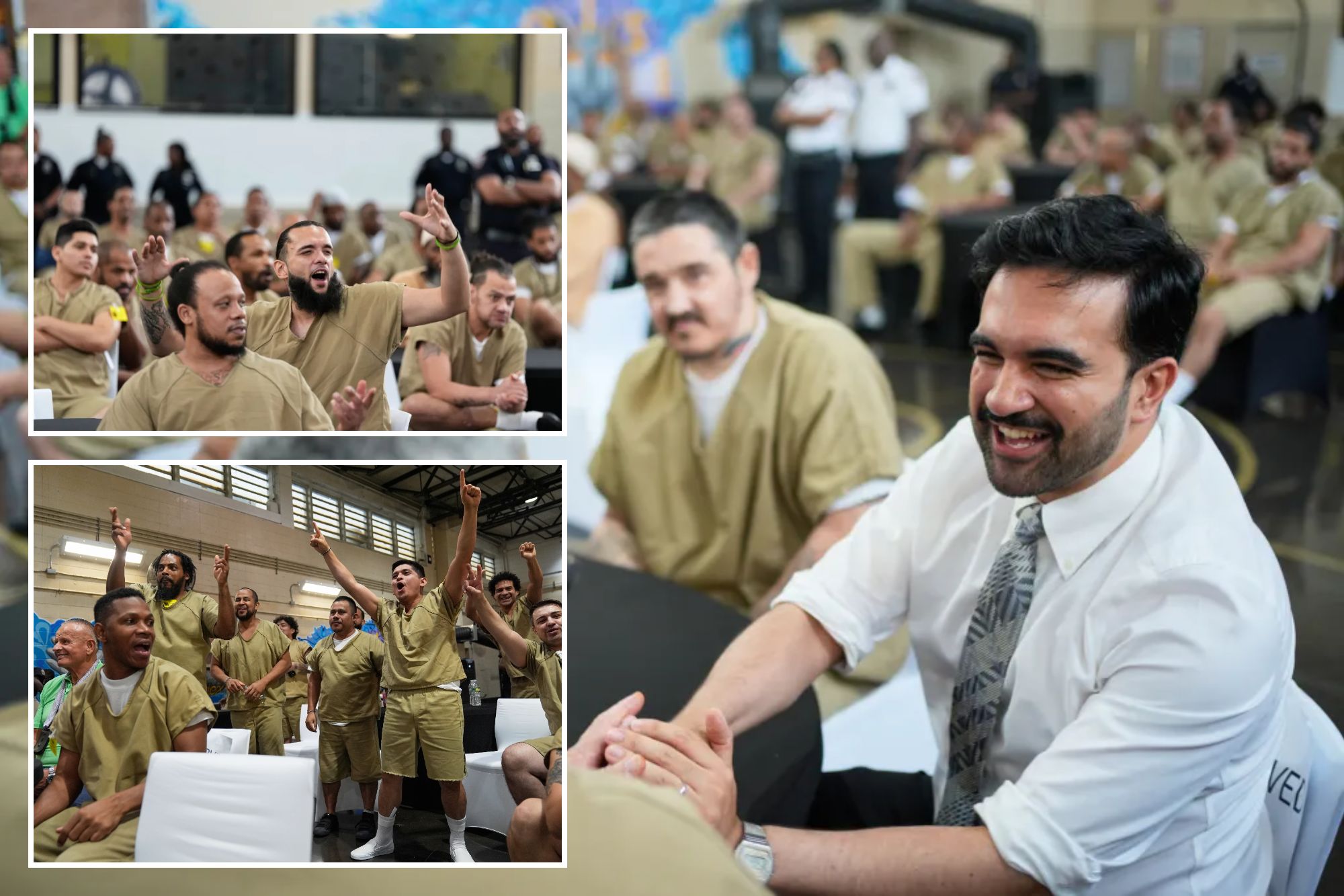 Mamdani takes in World Cup semifinal alongside Rikers Island prisoners ...