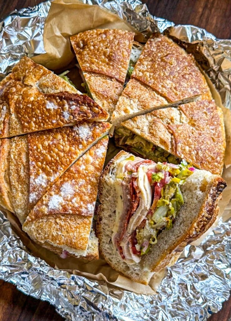 Italian Grinder Sandwich wrapped in foil