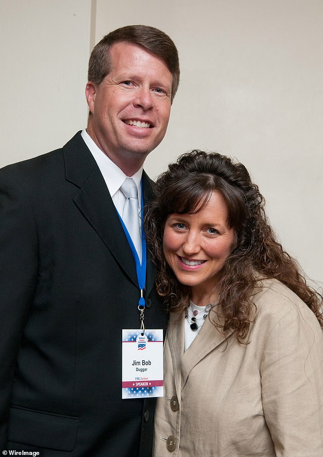 When asked by host Fraser if she thinks her brother Jim Bob, 60, and his wife, Michelle Duggar (seen together), 59, 'should be investigated,' she said she believed the couple and their 19 kids should be 'checked out'