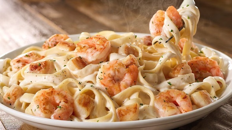Seafood Alfredo from Olive Garden.