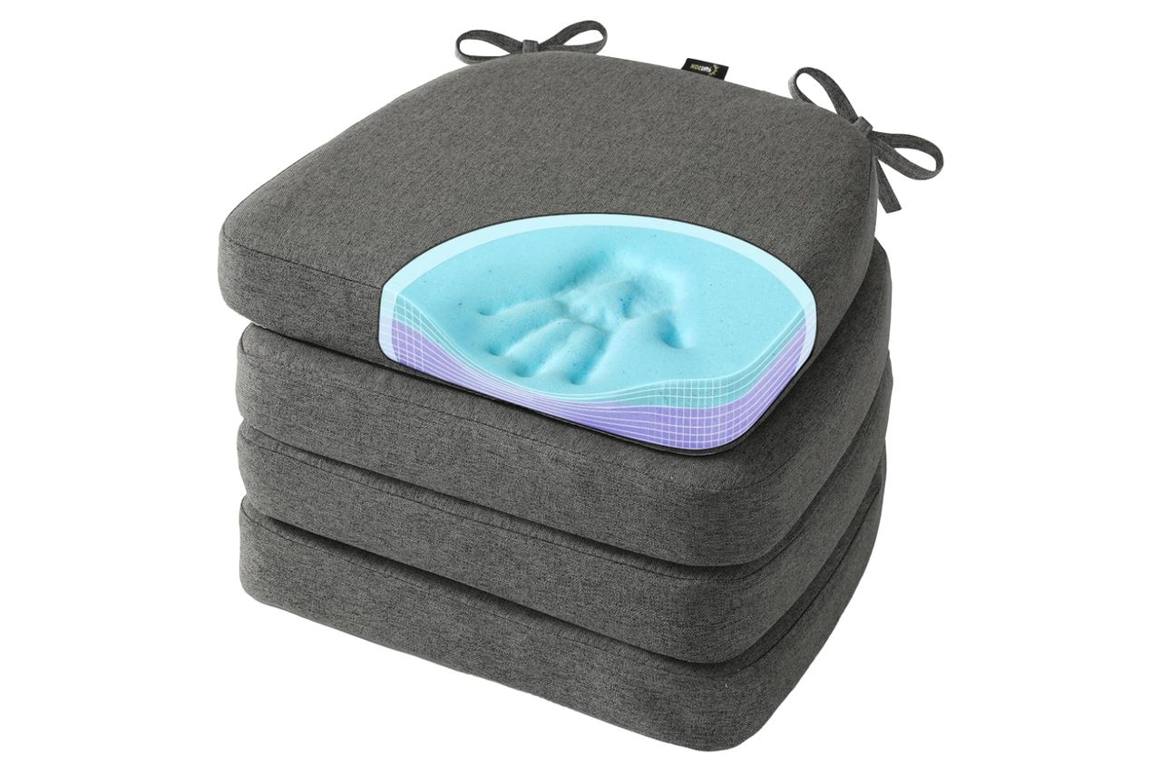 SUNROX Cooling Gel Memory Foam Chair Cushions, 2.6