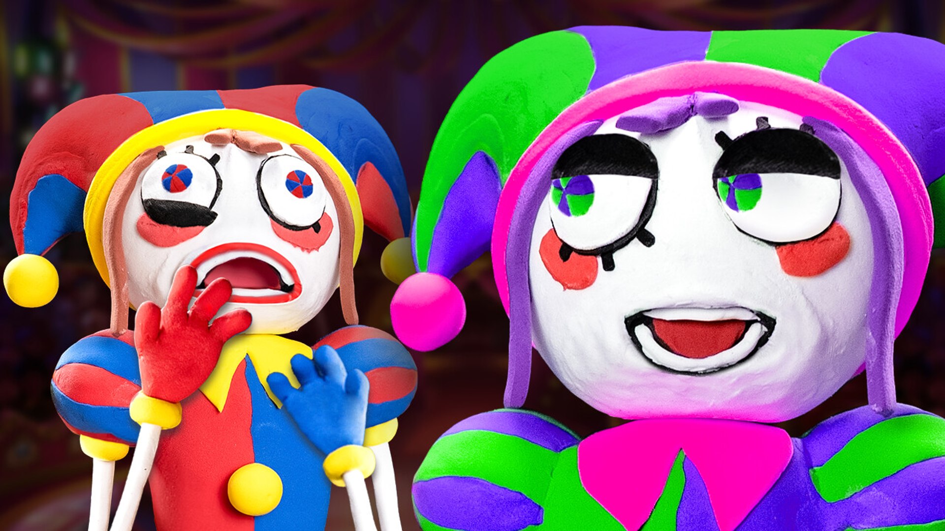 Creative clay & paper wonders: Digital circus and imaginative dioramas