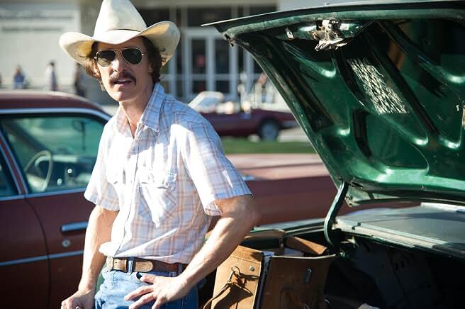 Matthew McConaughey displays his lanky physique in 'Dallas Buyers Club.' / Anne Marie Fox/Focus Features