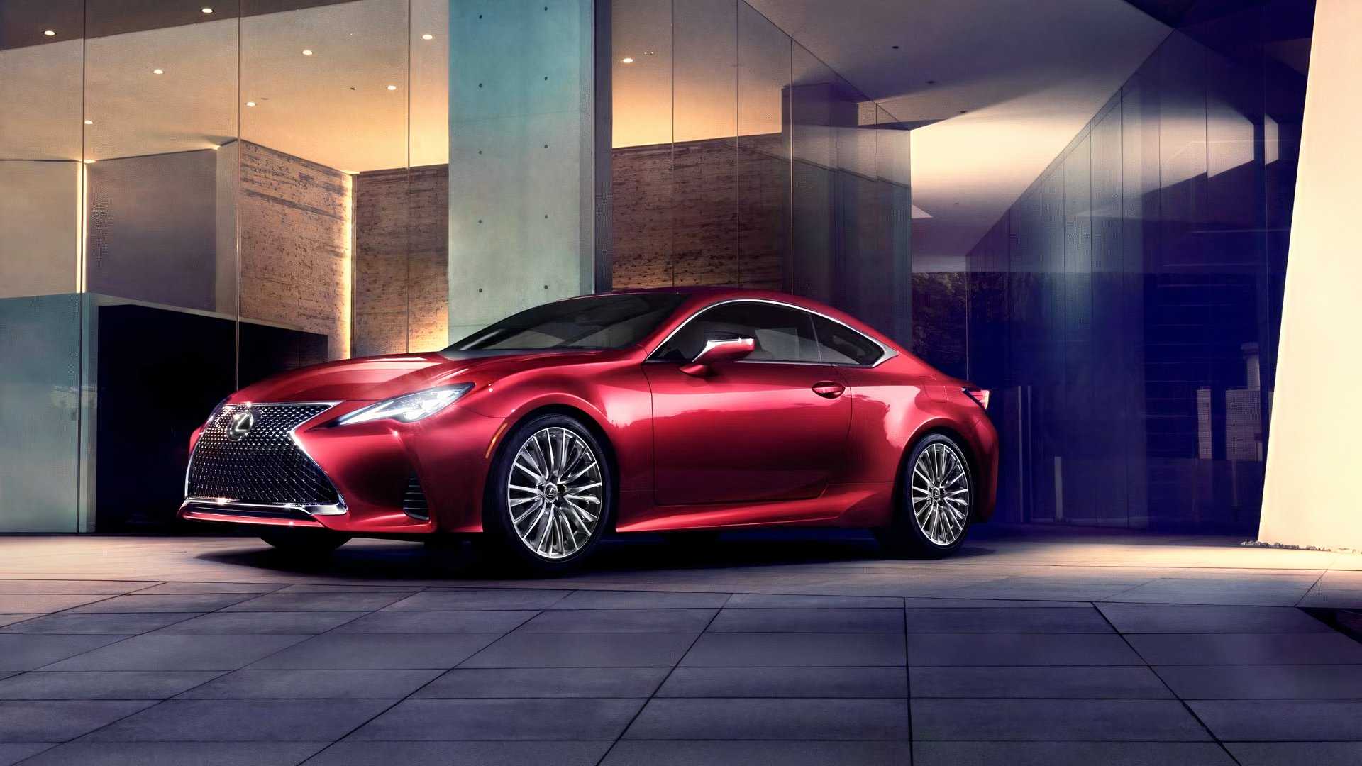 2025 Lexus RC Front 3/4 shot parked in driveway