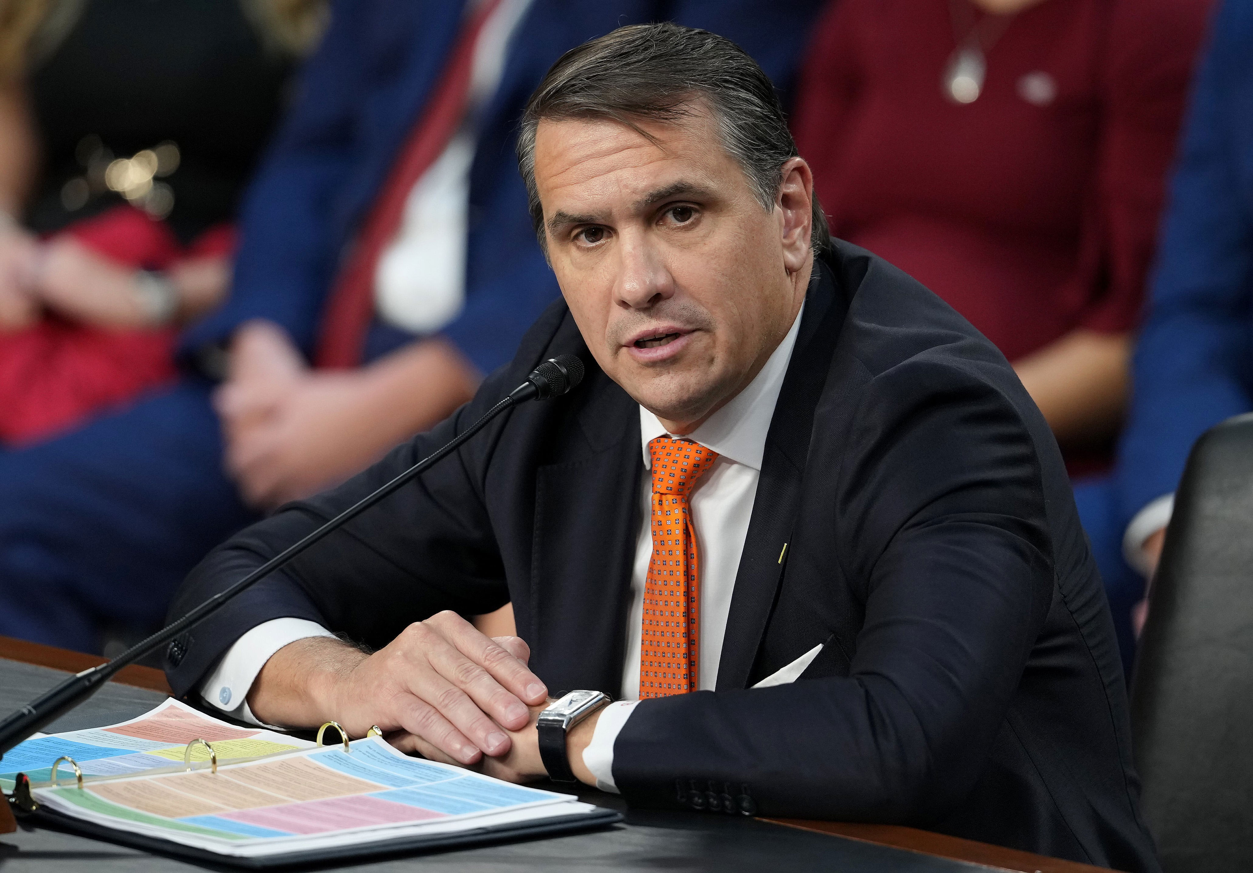Todd Blanche, who served as former Attorney General Pam Bondi’s deputy, is now seeking her position permanently. / Eric Lee/Getty Images