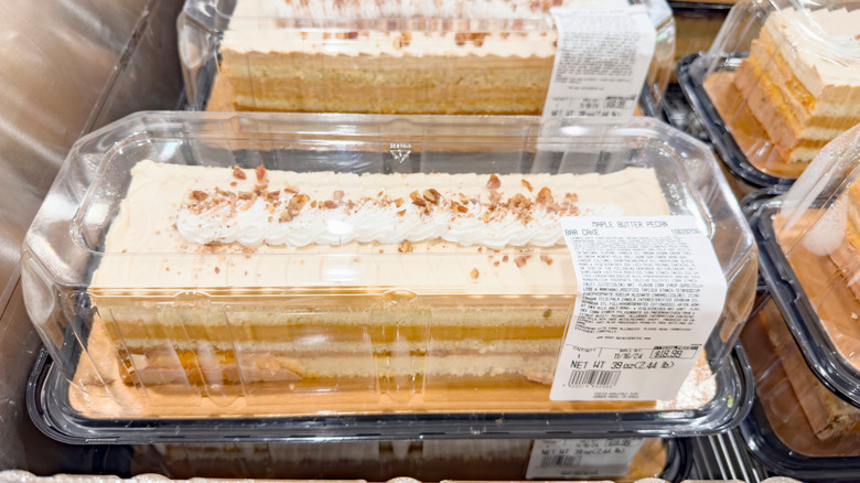A view of several packages of Kirkland Signature Maple Butter Pecan Bar Cakes