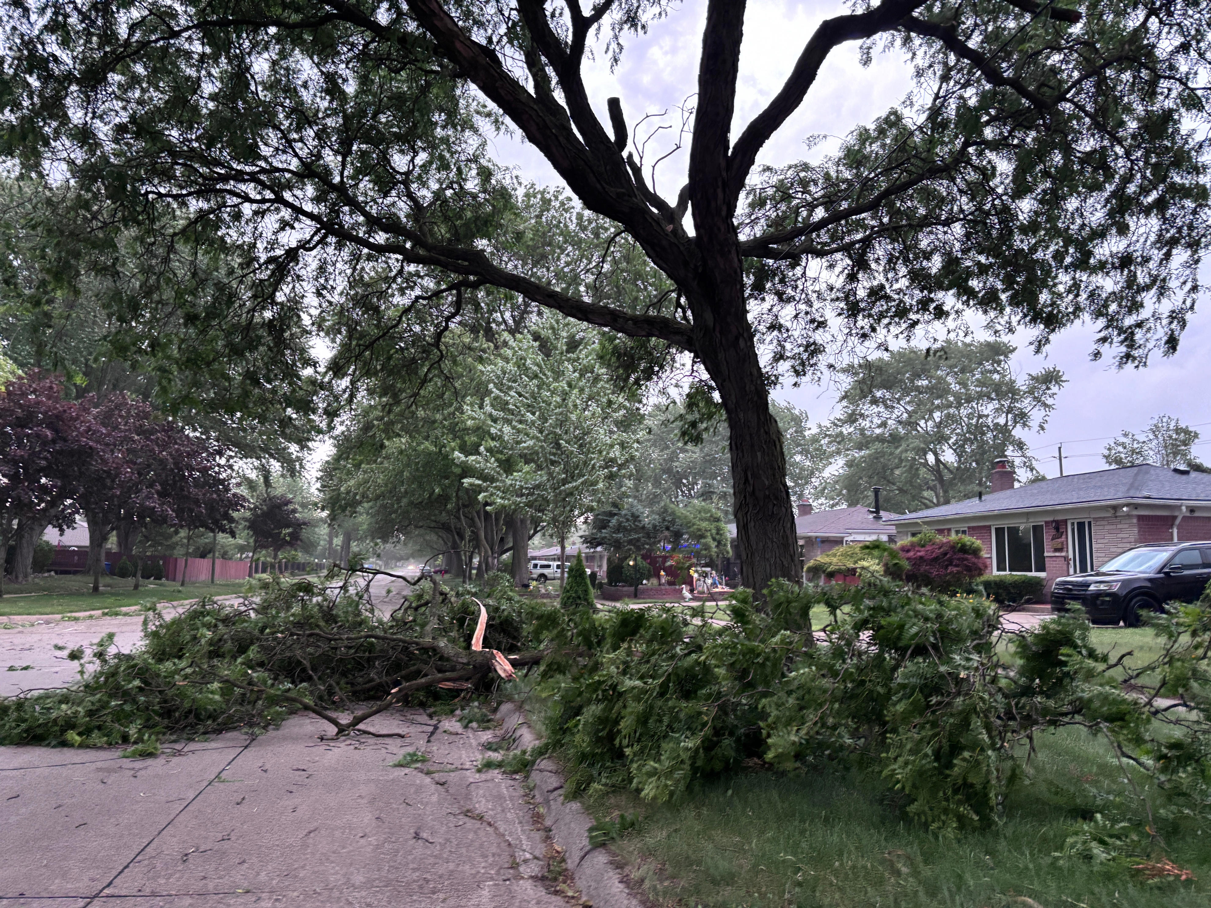 Thousands without power after strong storms roll through metro Detroit