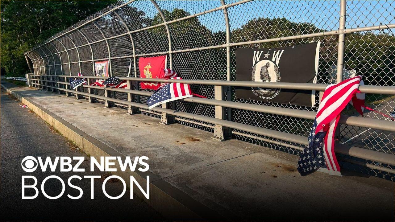 American flags on Massachusetts memorial bridge ripped down