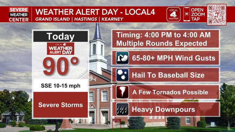 Weather alert day in effect as severe storms become likely this evening
