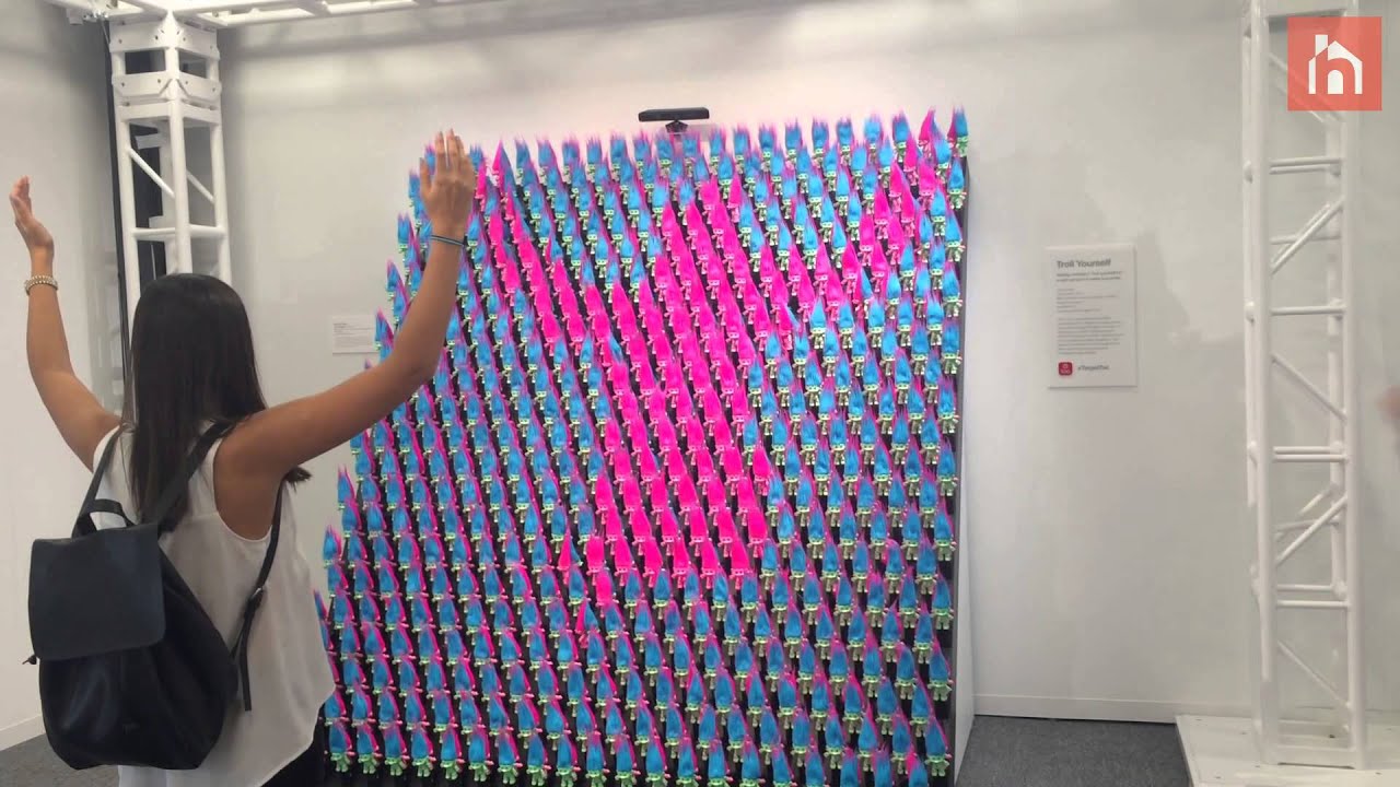 Troll yourself! Interactive art wall reacts to your every move