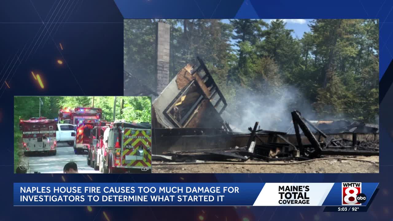 Fire destroys Naples home; cause ruled undetermined due to extensive damage