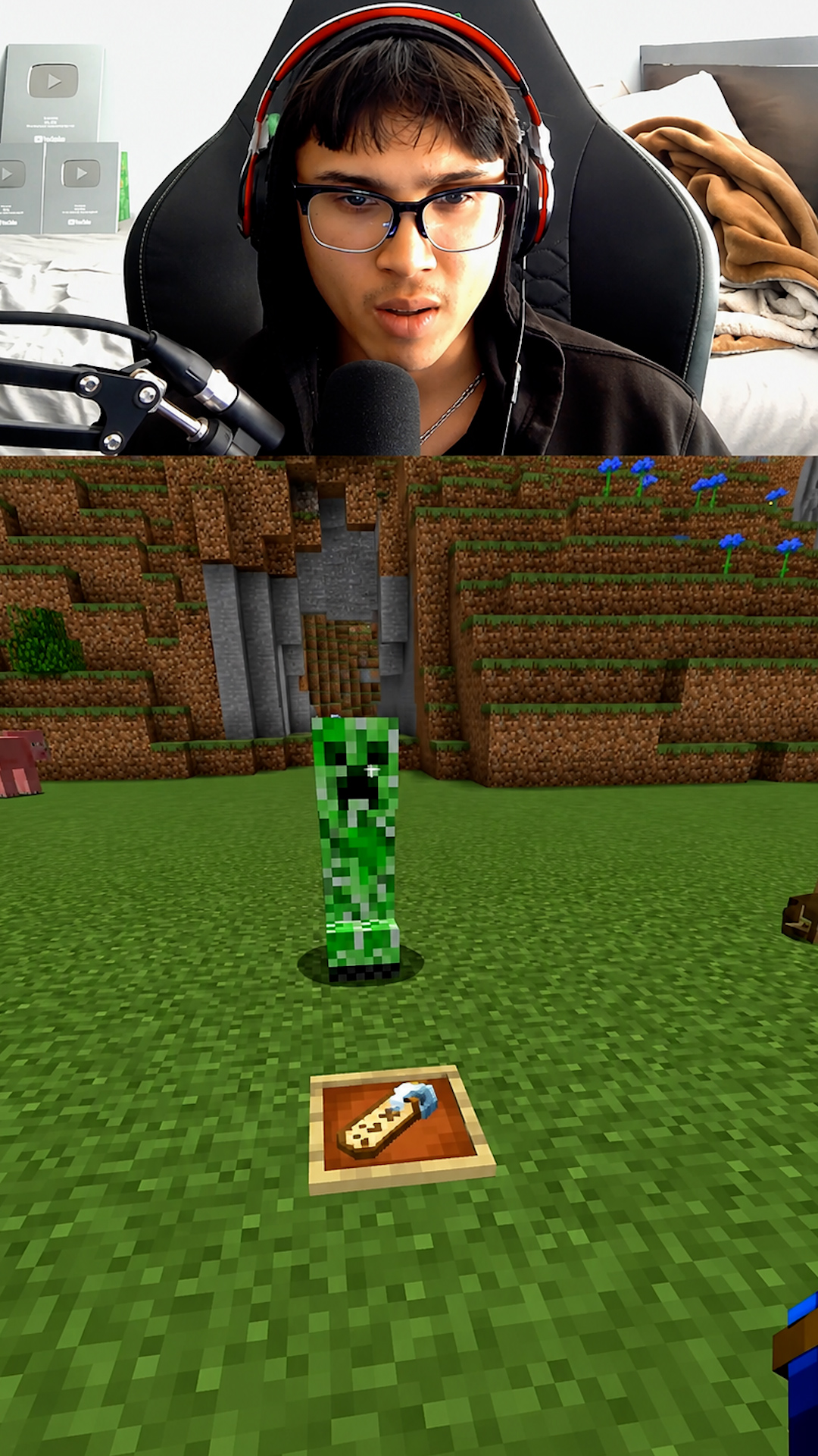 Testing secret Easter egg nametags in Minecraft